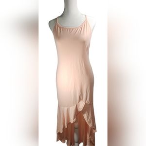 NWT Apricot Pink Spaghetti Strap Long, Sexy Cami Summer Dress